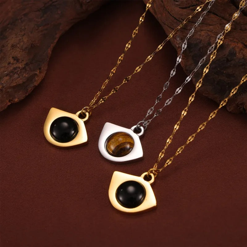 Sautoir Moderne, bijou pendentif en céramique turquoise | Bijoux Zor Paris
