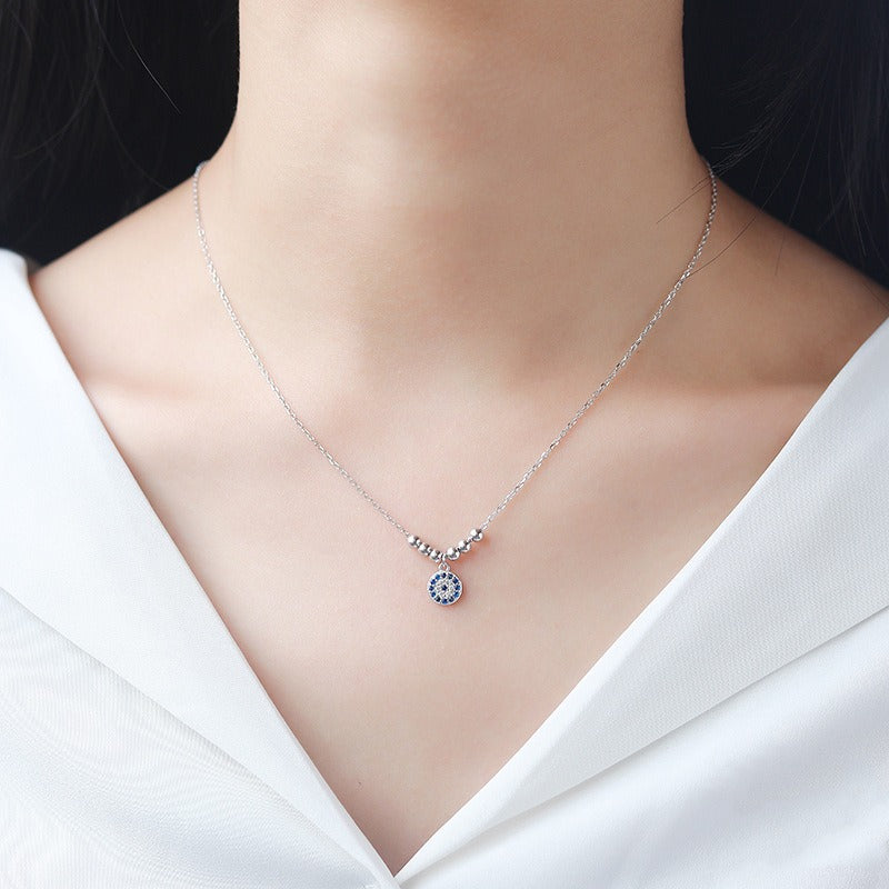 Collier œil de protection argent