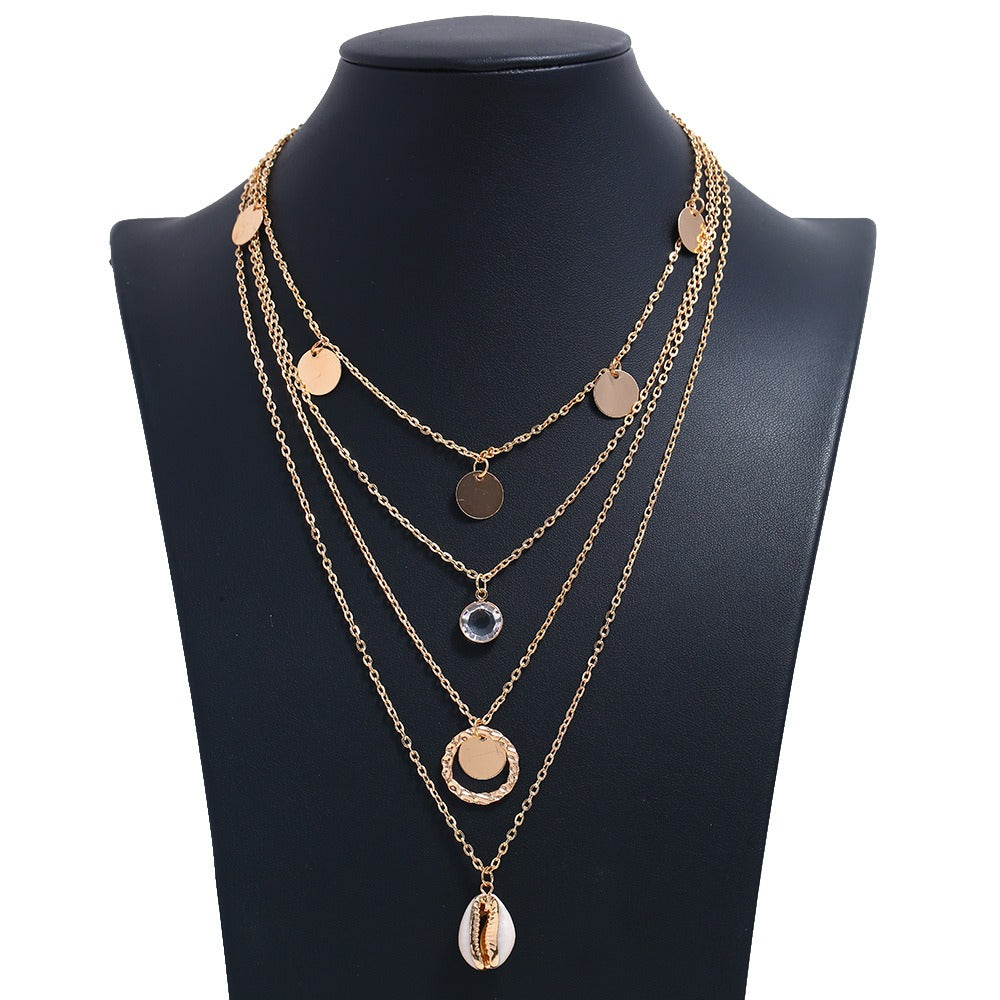 Collier multirang coquillage