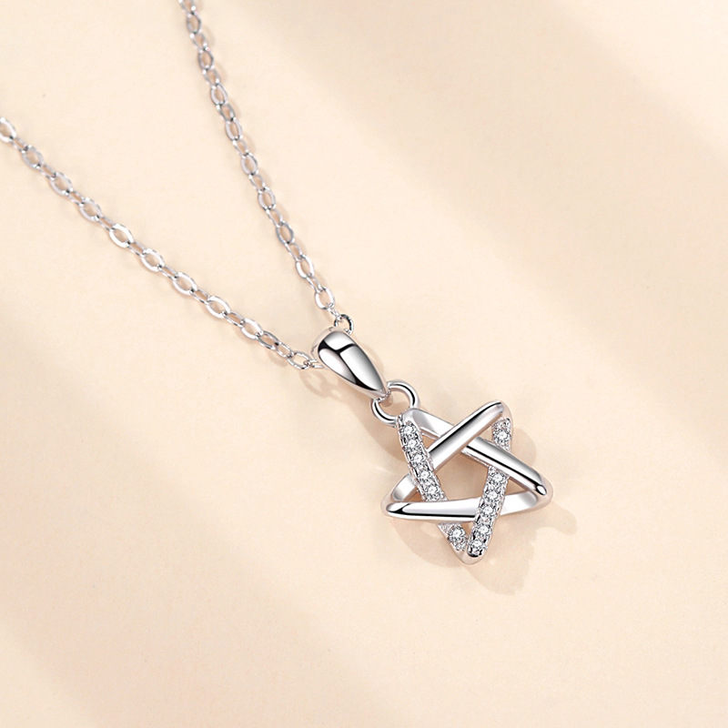 Collier étoile polaire argent