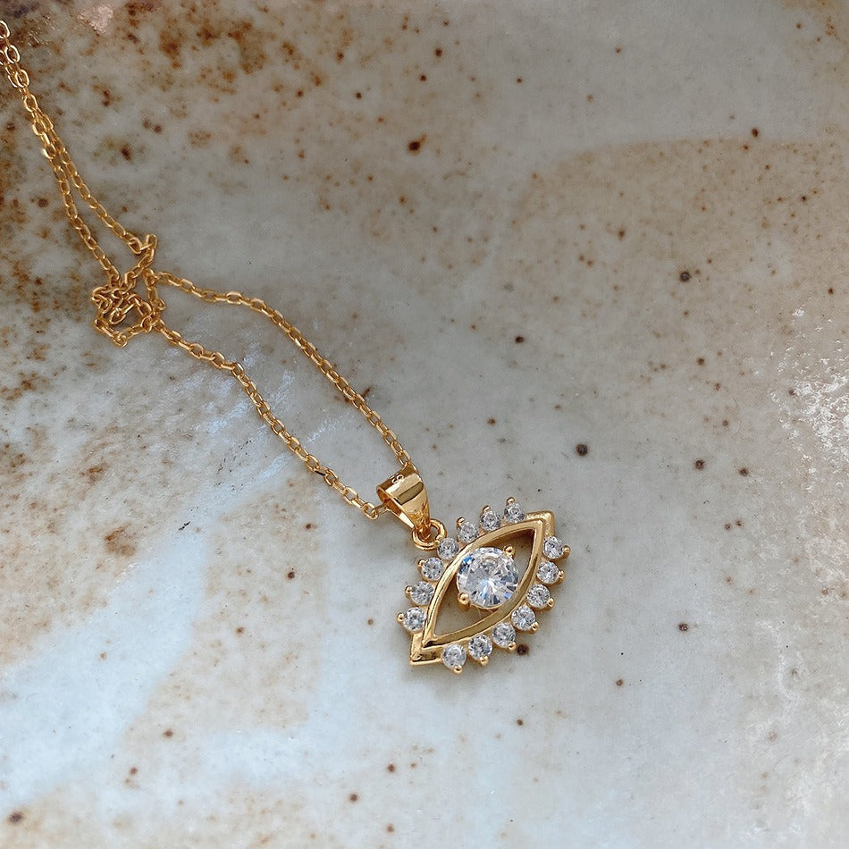 Collier œil doré