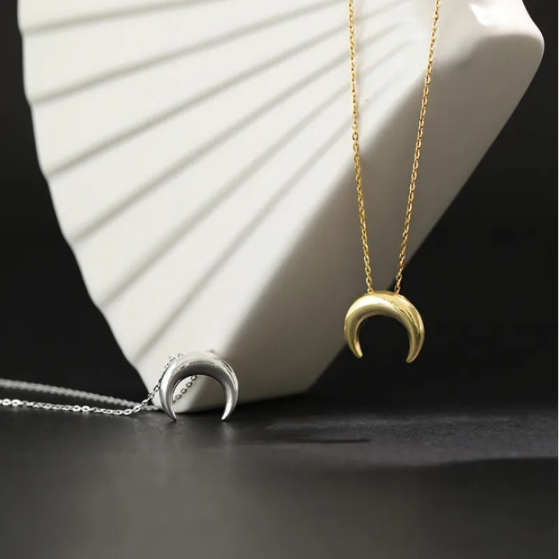 Collier lune argent