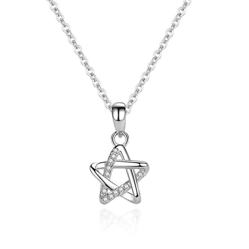 Collier étoile polaire argent