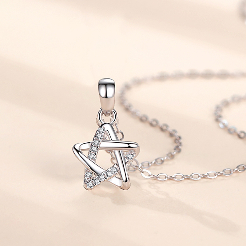 Collier étoile polaire argent