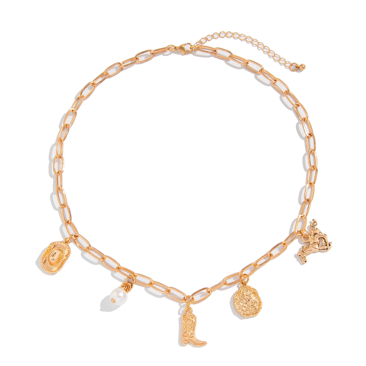 Collier pampilles cowboy et perle