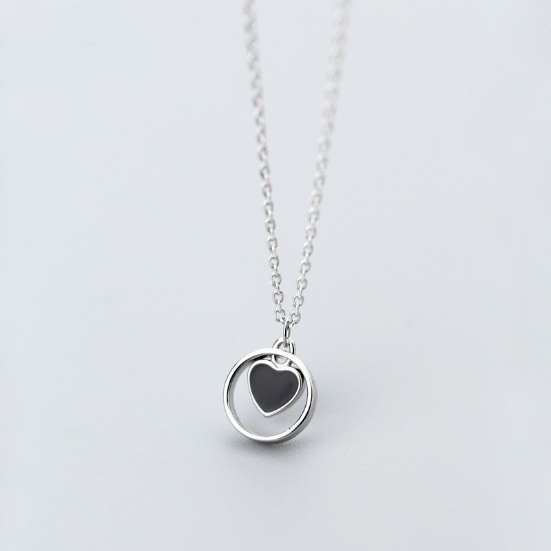 Collier cœur argent femme