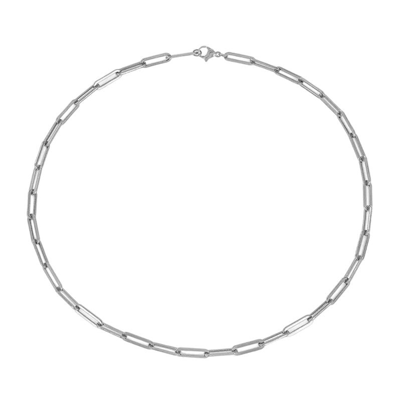 Collier maille rectangulaire chic