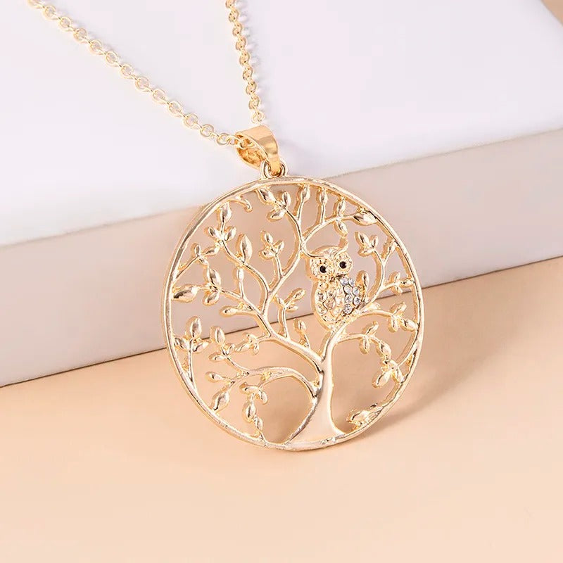 Collier arbre de vie doré