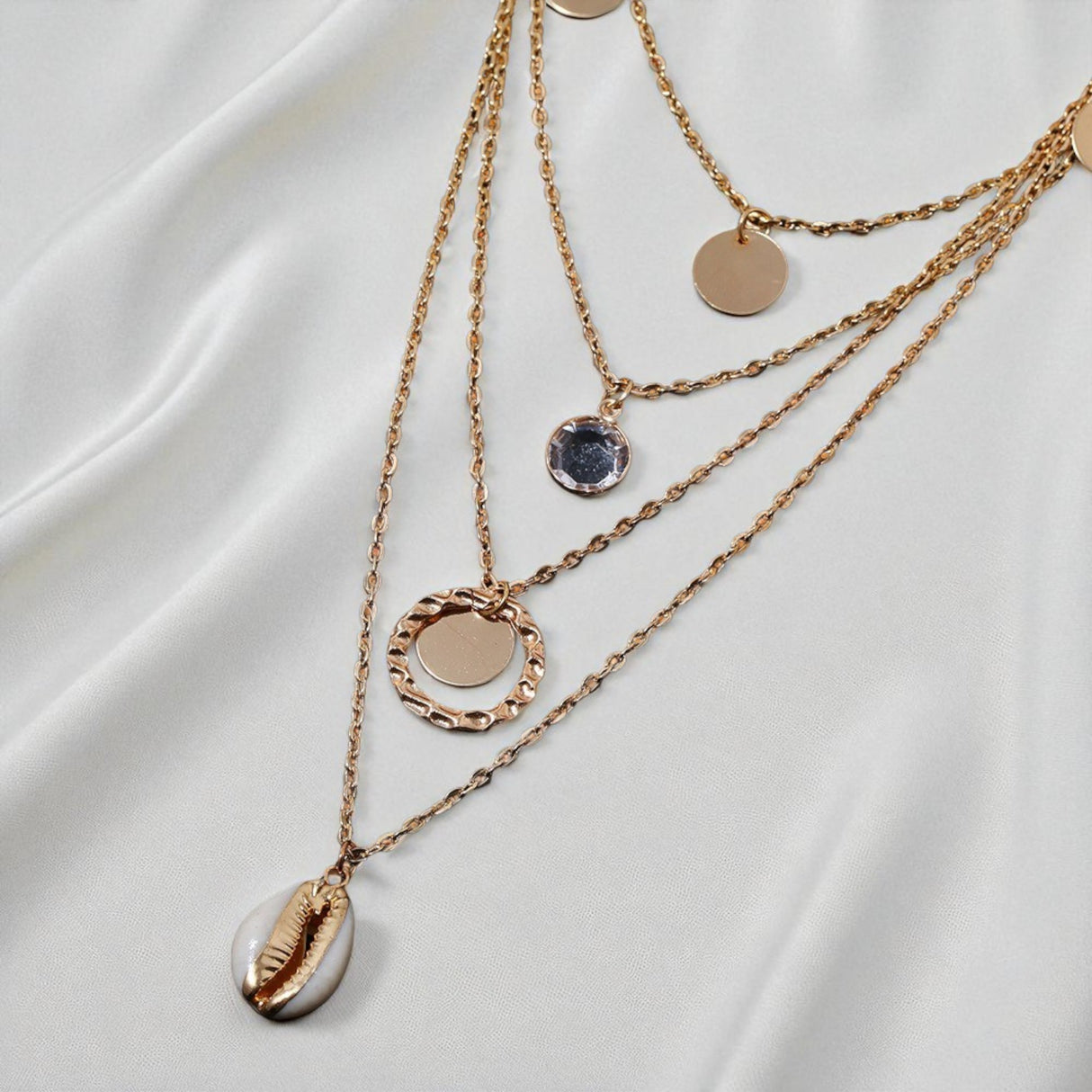 Collier multirang coquillage