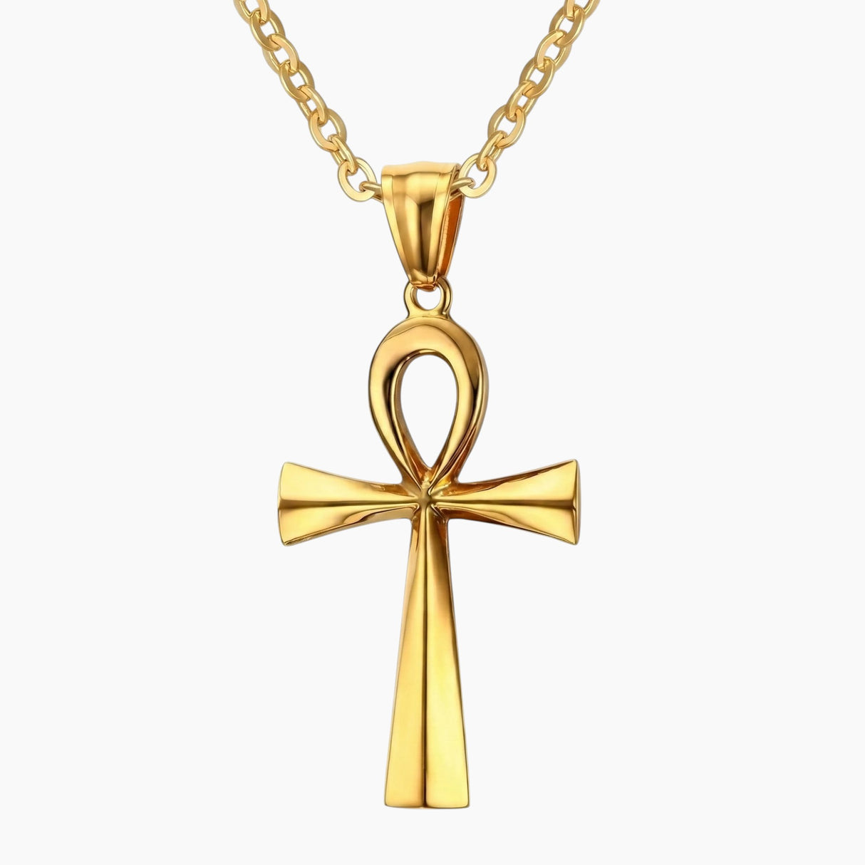 Collier croix égyptienne or