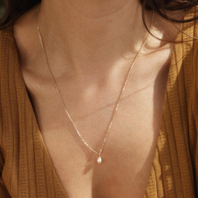 Collier perle argent