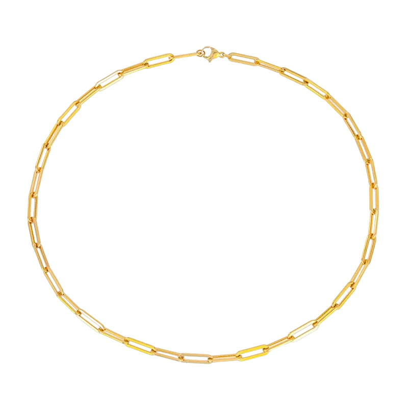 Collier maille rectangulaire chic