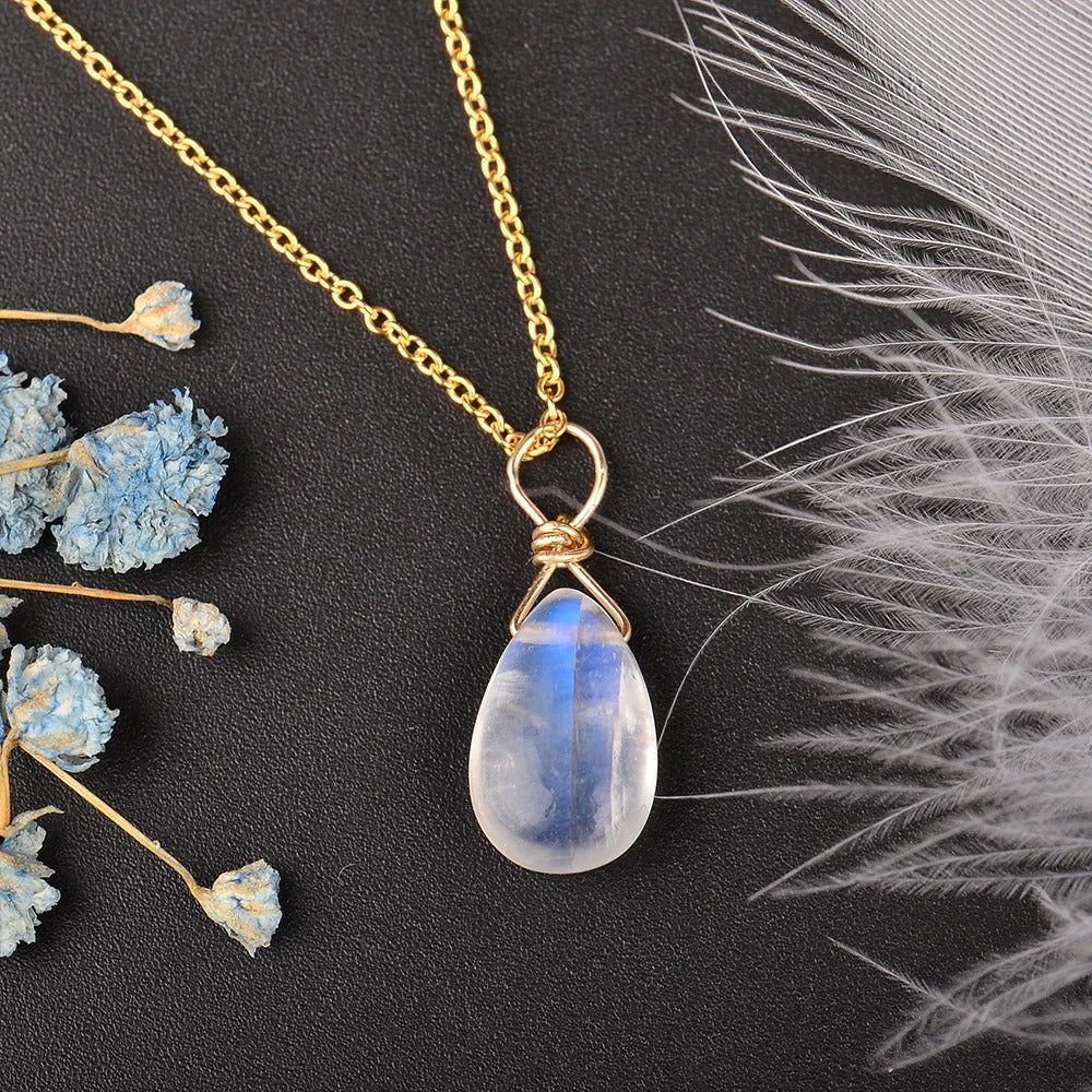 Pendentif Goutte Pierre de Lune