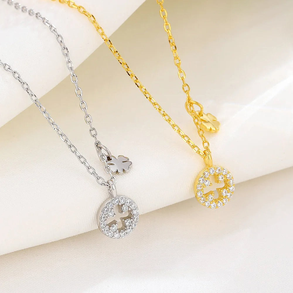 Collier trèfle luxe