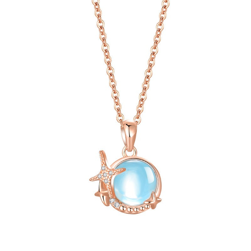 Pendentif pierre bleu