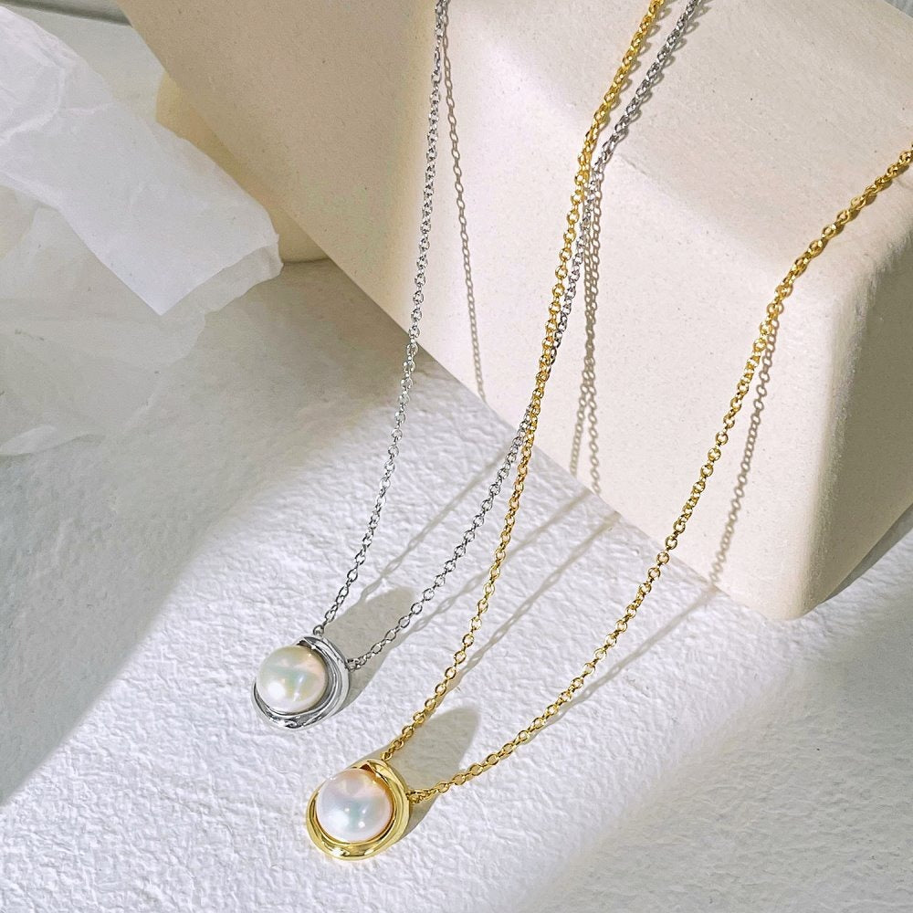 Collier Rond avec Perle Nacrée