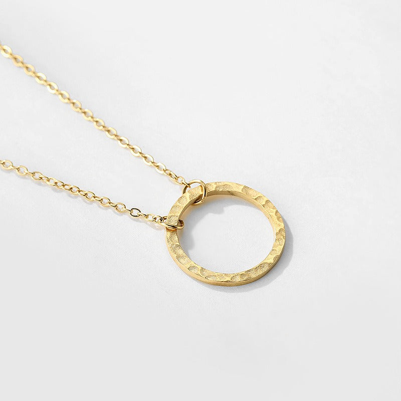 Collier rond anneau doré