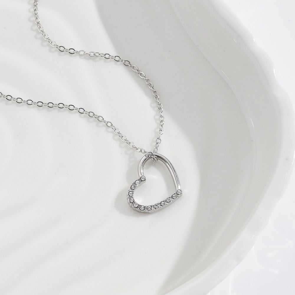 Pendentif cœur avec diamants