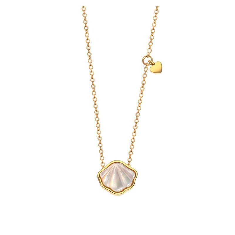 Collier coquillage blanc