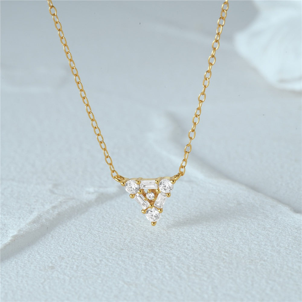 Collier triangle argent