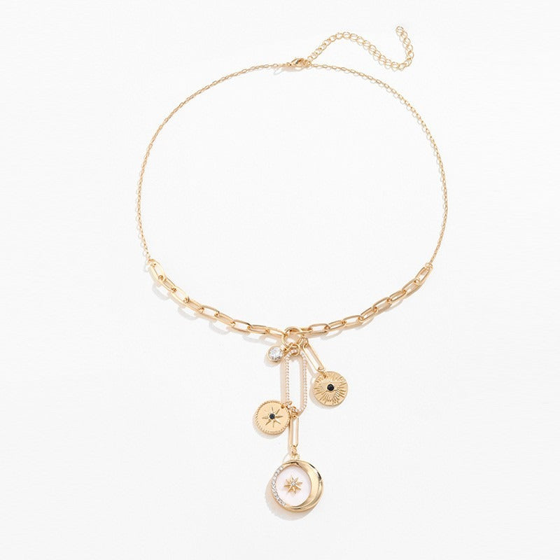 Pendentif lune et soleil moderne
