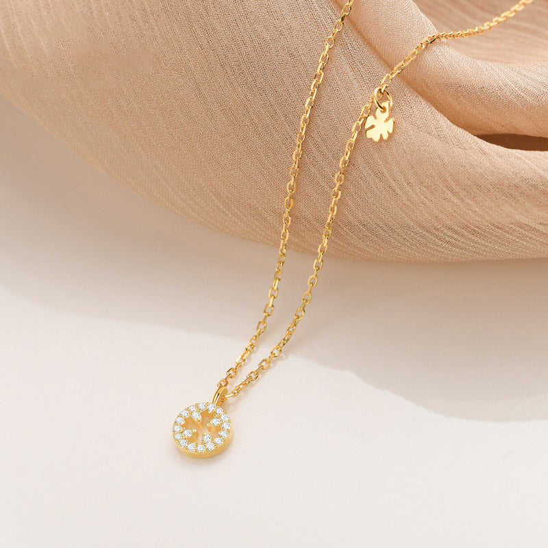 Collier trèfle luxe