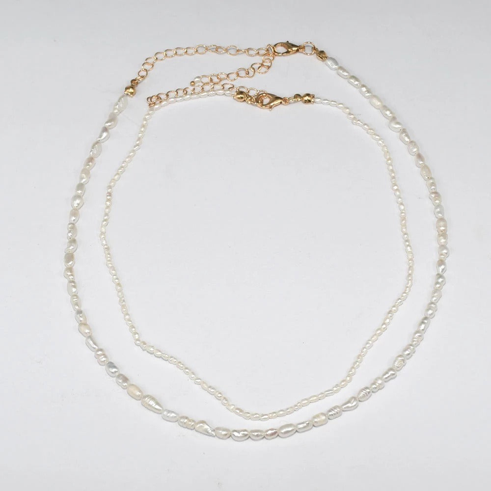 Collier perle Tunisie deux tailles