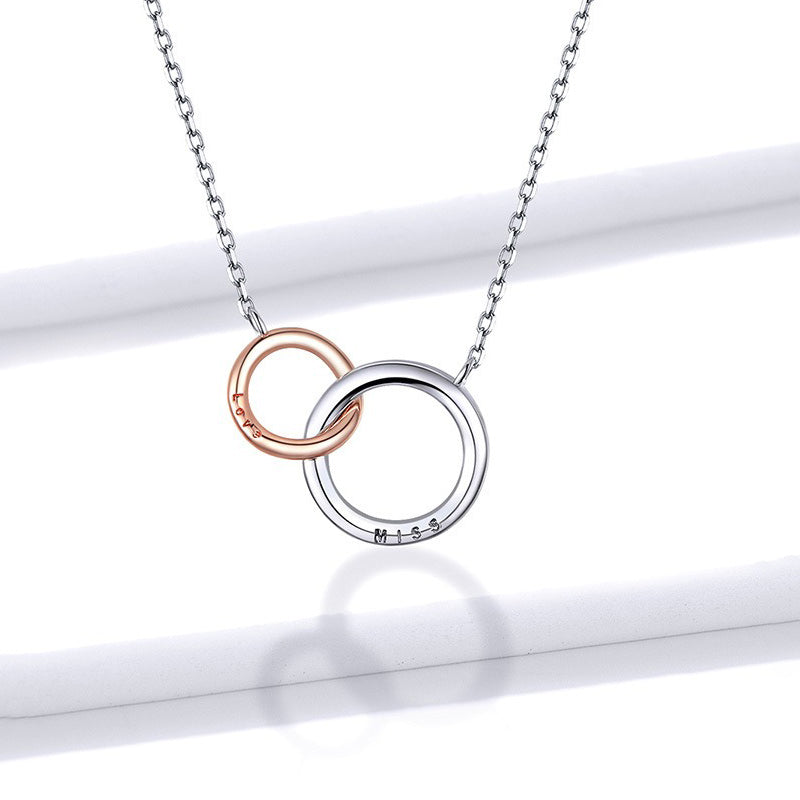 Collier rond avec rose gold
