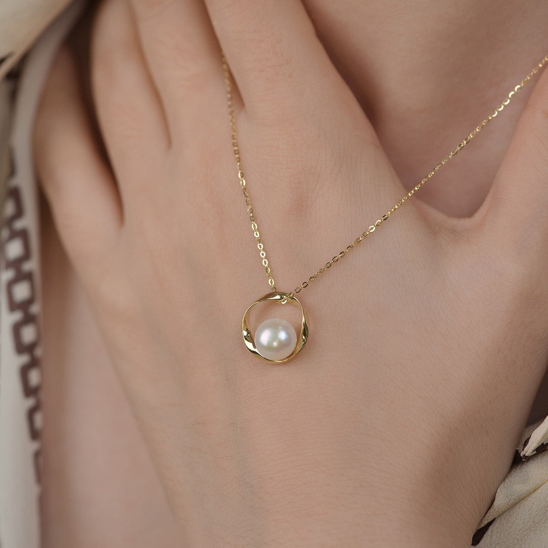 Collier perle plaqué or