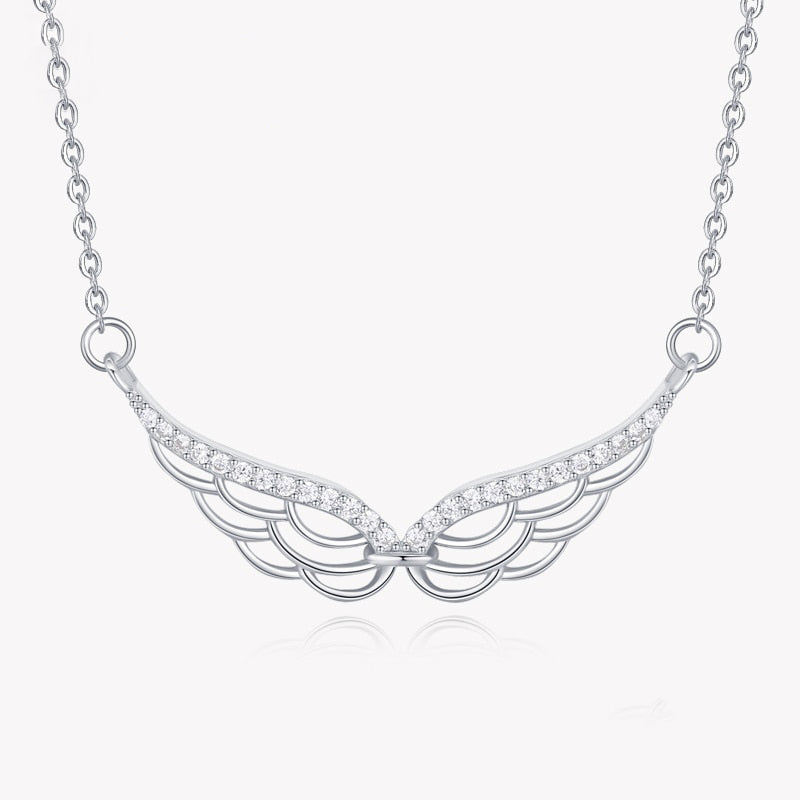 Collier ange argent diamant