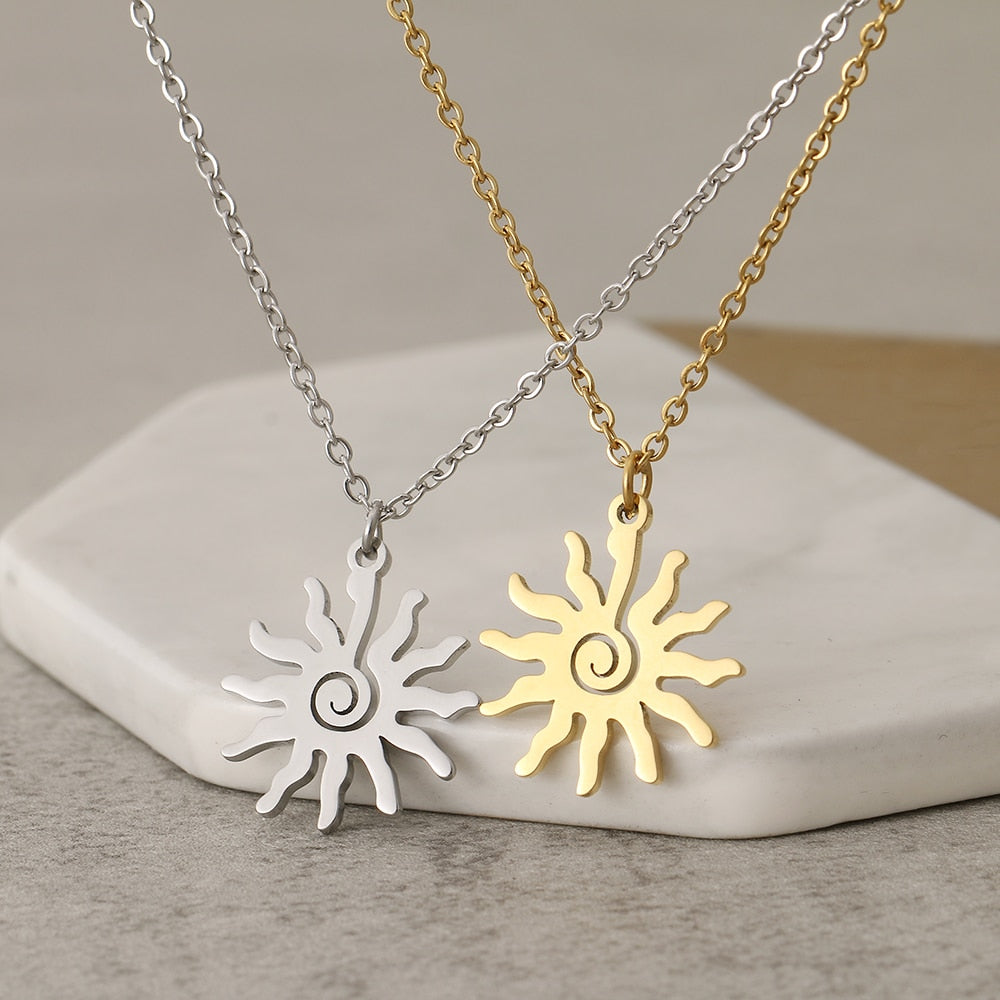 Collier soleil femme