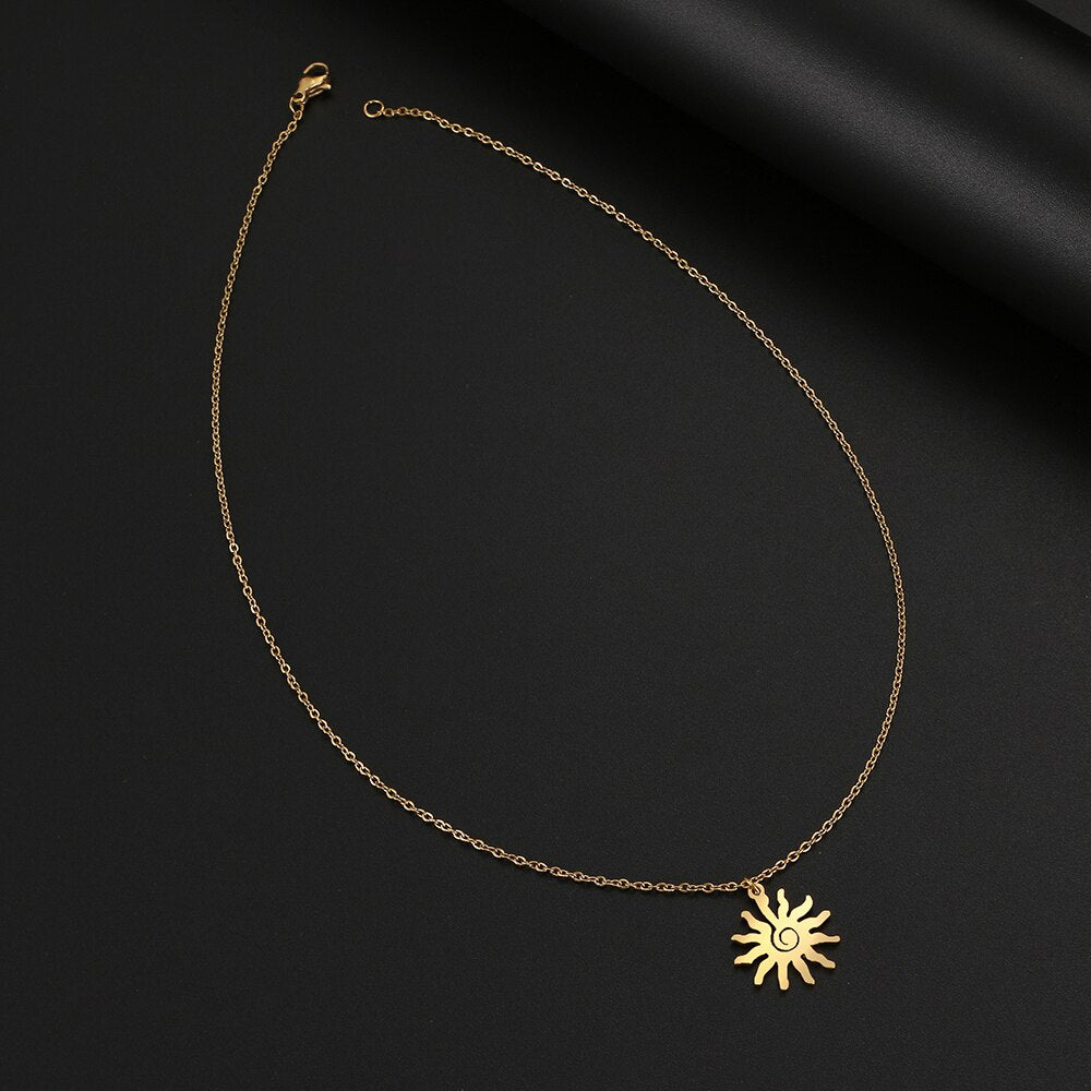 Collier soleil femme