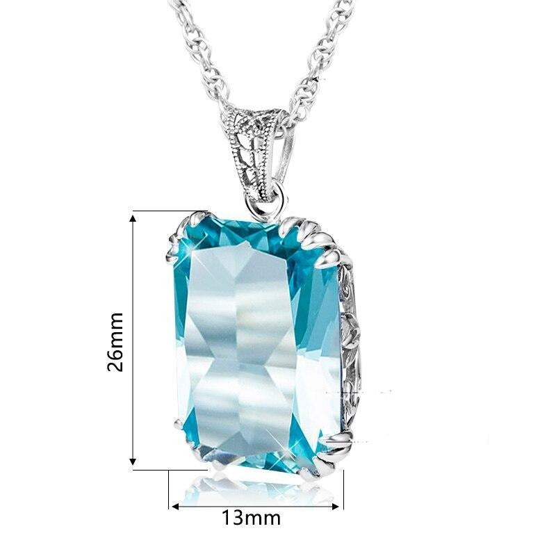 Pendentif aigue marine vintage