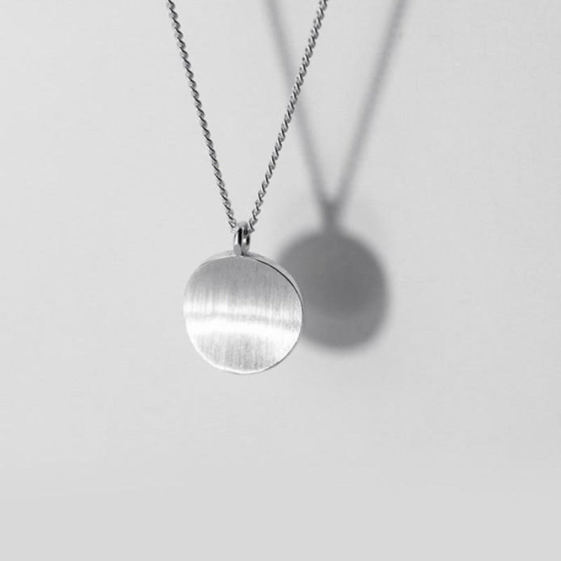 Collier forme rond argent