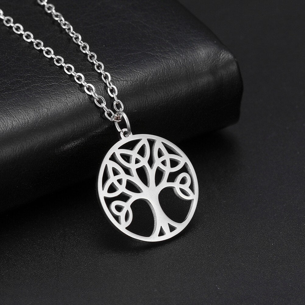 Pendentif arbre de vie acier