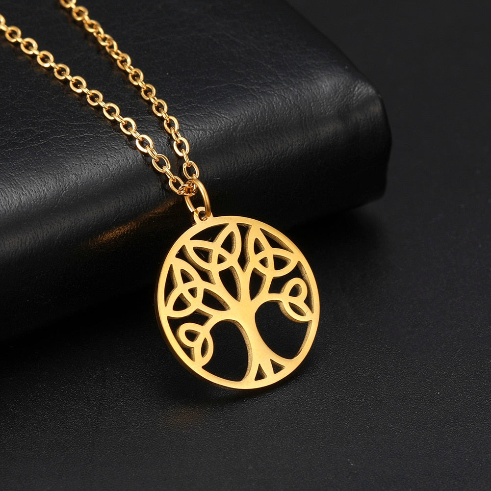 Pendentif arbre de vie acier