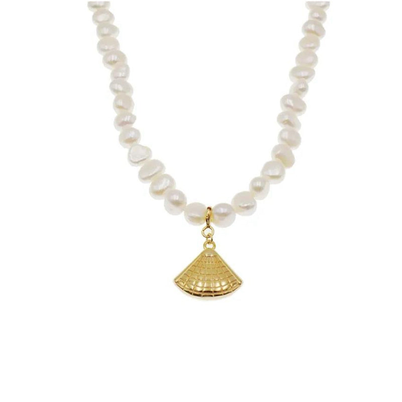 Collier coquillage perle