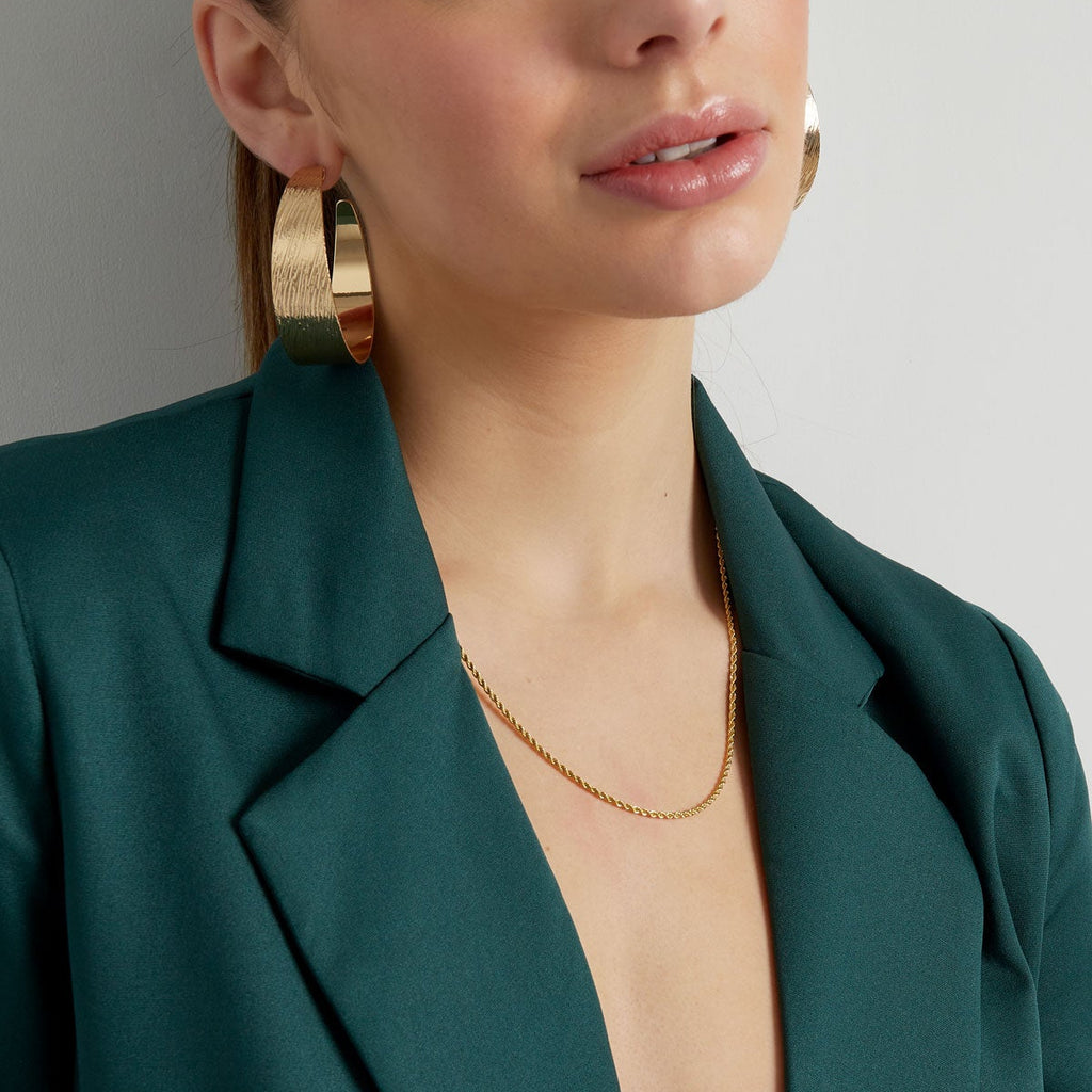Collier torsadé fin - doré-2.0MM