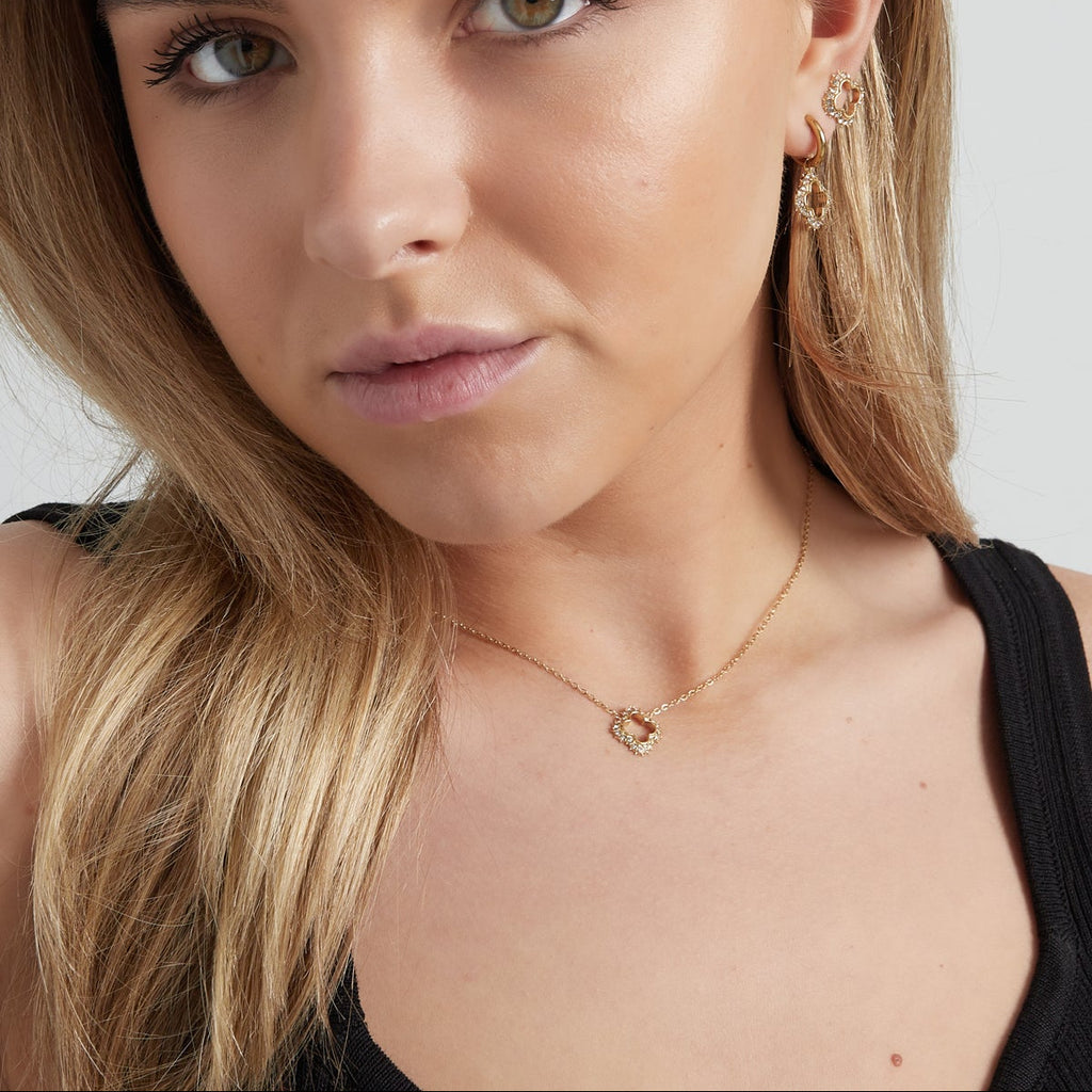 collier trèfle diamant