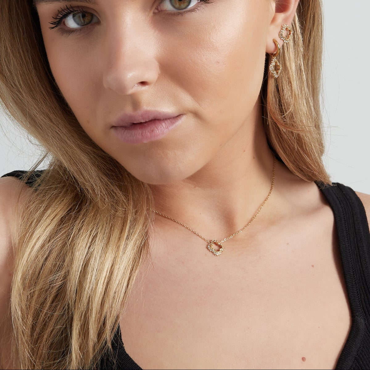 collier trèfle diamant