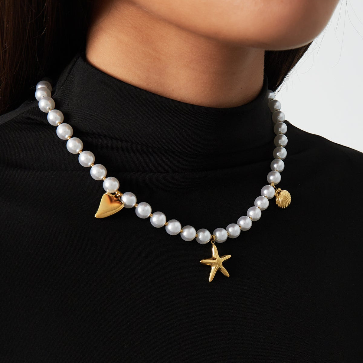 collier de perles jour de mer Image