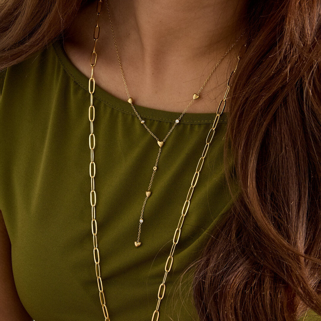 Elegant Heart Rhinestone Necklace for Daily Wear