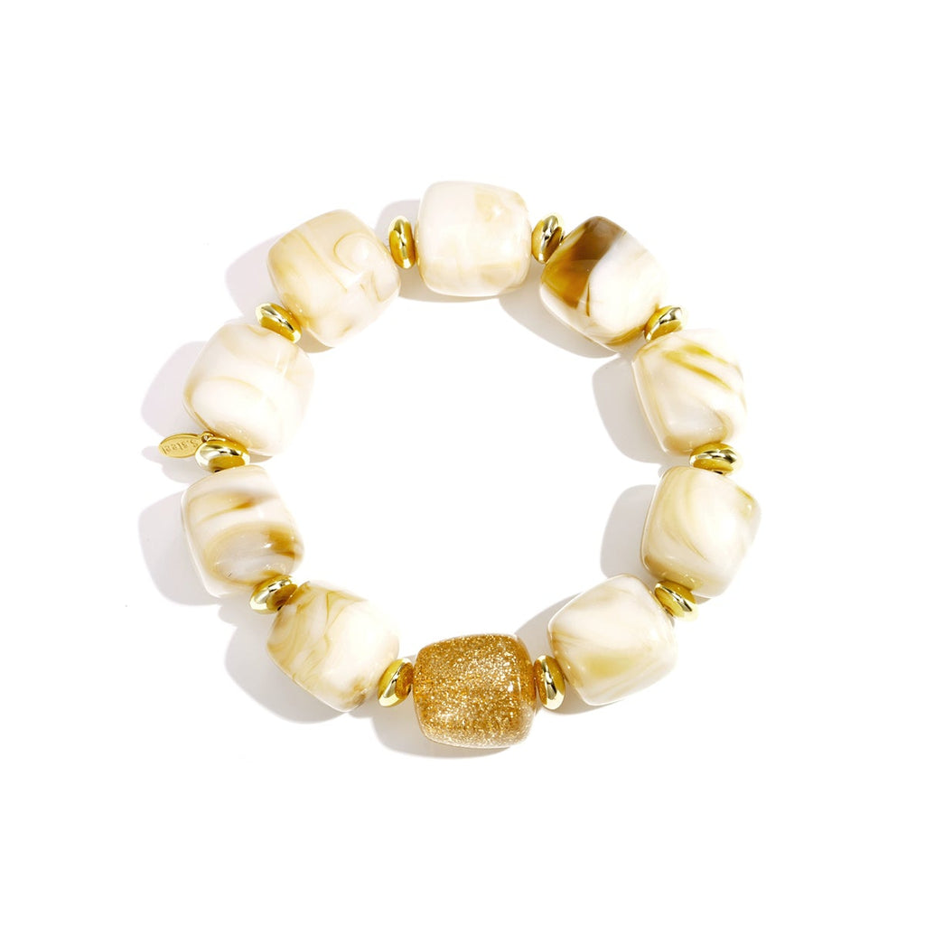 Bracelet de perles avec une perle scintillante remarquable