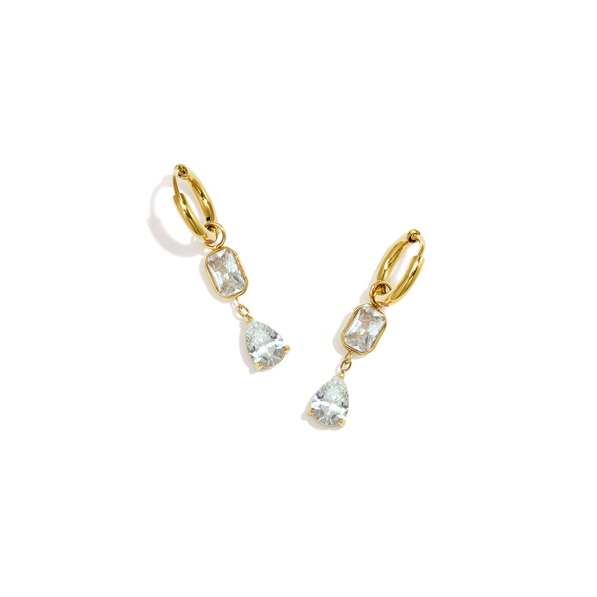 Boucles d'oreilles pendantes en acier inoxydable, collection simple et décontractée pour femmes