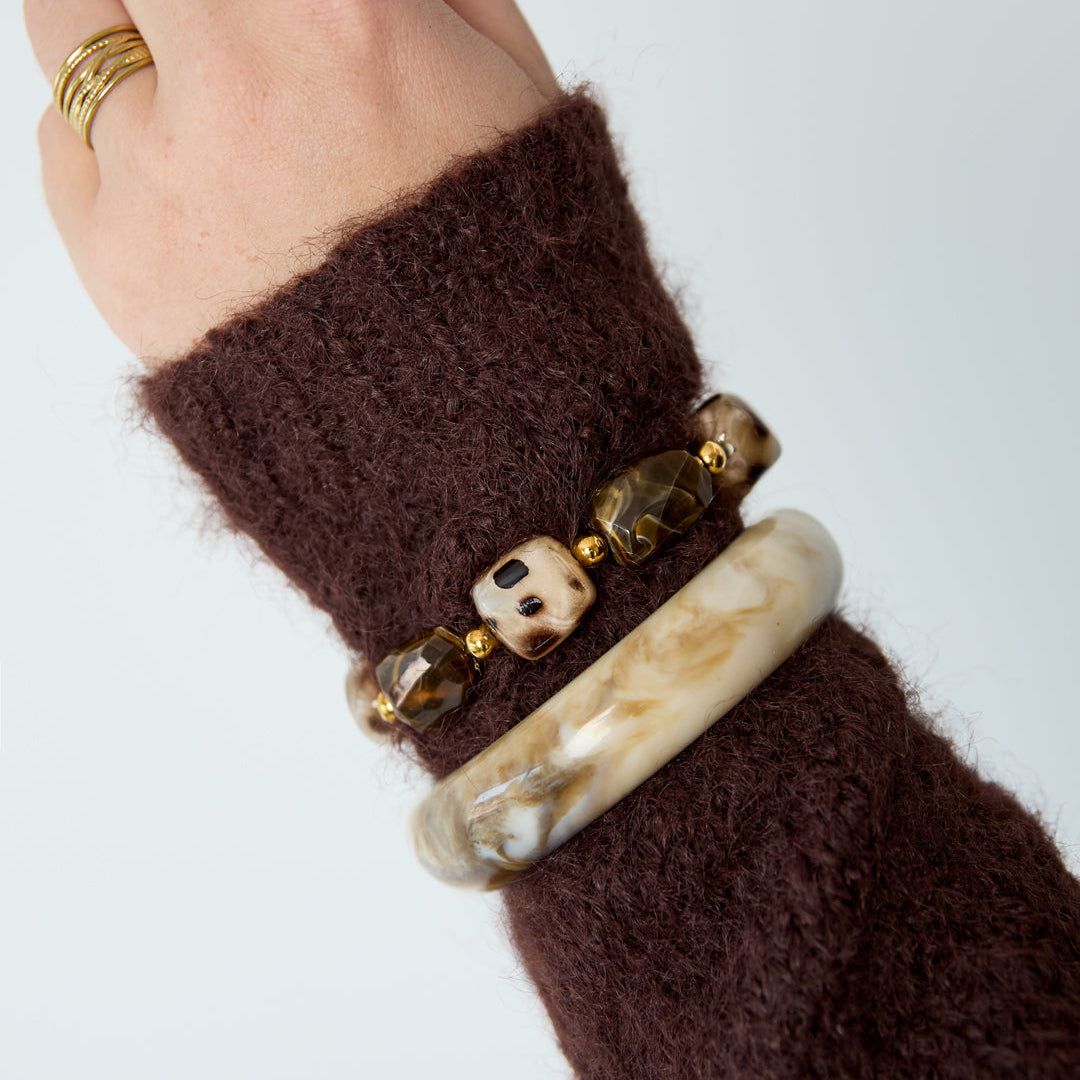 Bracelets en perles acryliques de forme irrégulière, collection Simple Daily Simple, bijoux pour femmes