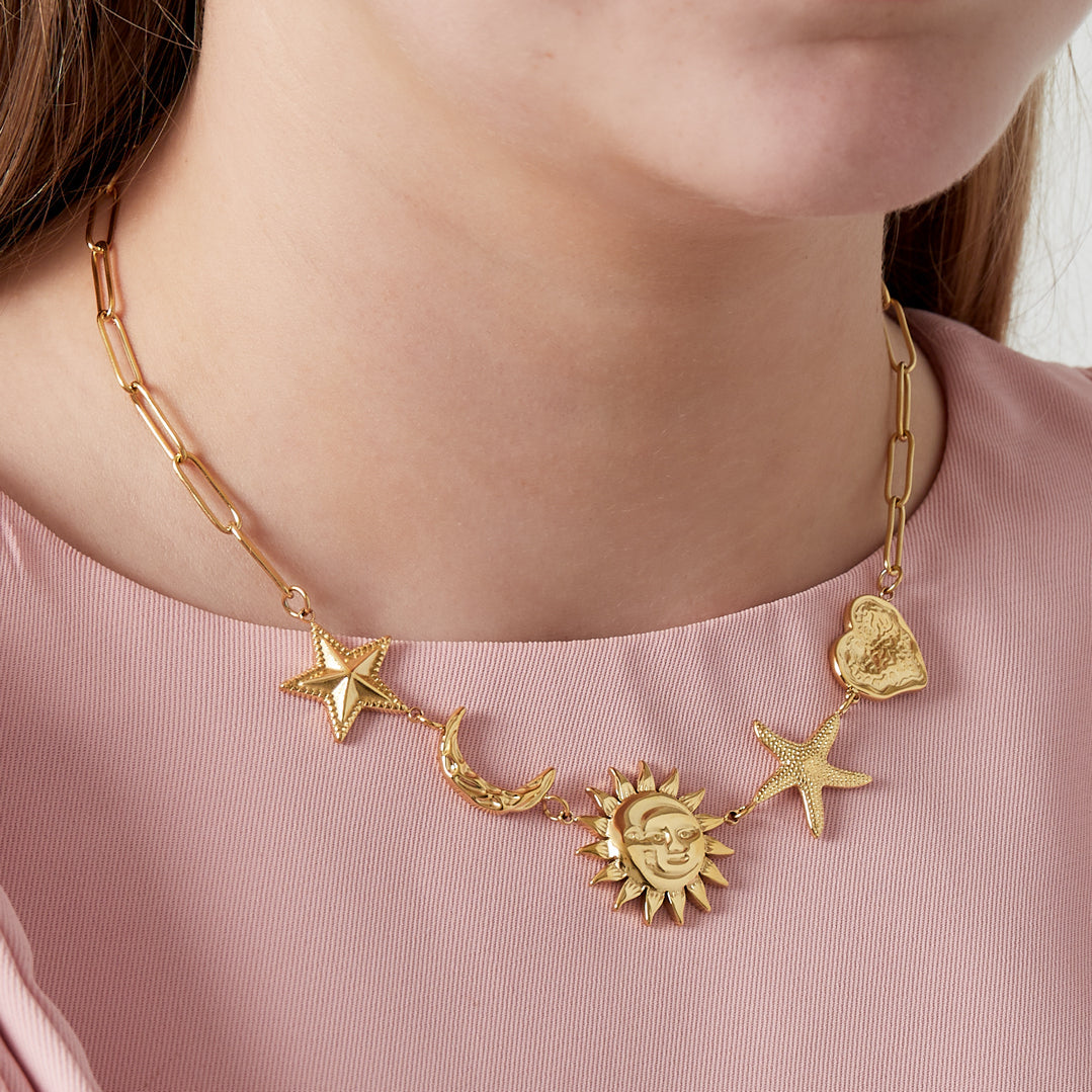 Collier Soleil Lune Étoile Image