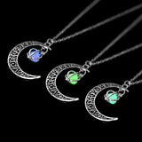 Collier lune fluorescent