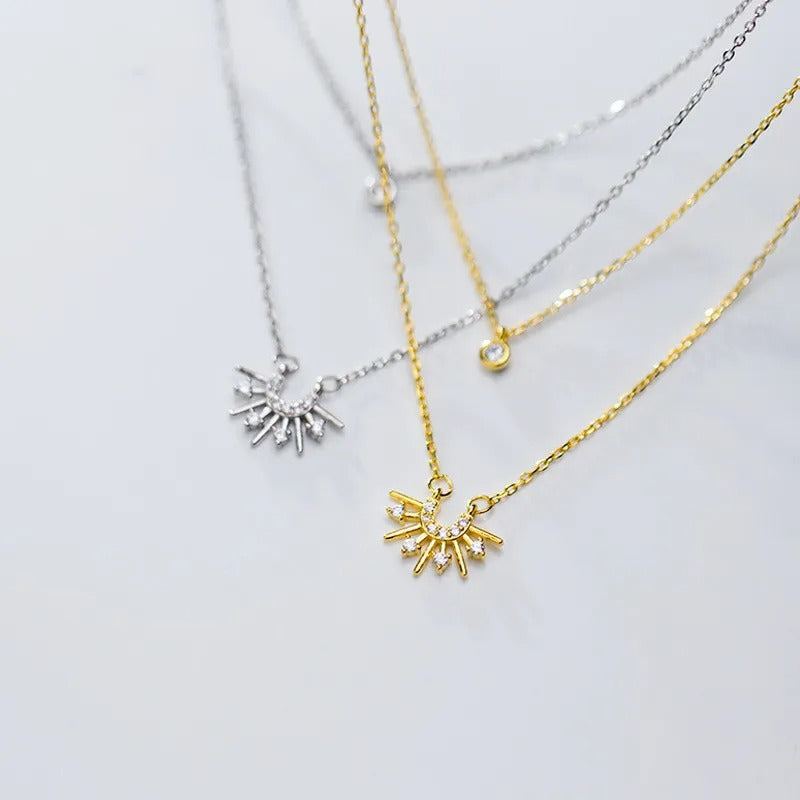 Pendentif soleil argent