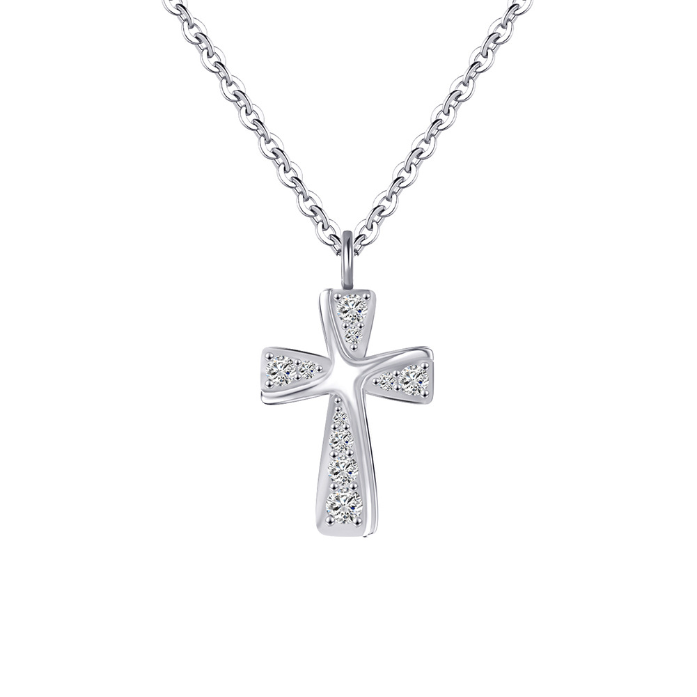 Collier croix diamant