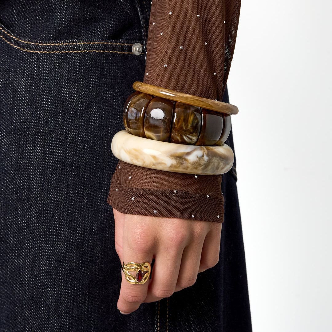 Bracelets en acrylique, forme géométrique, collection simple pour le quotidien, bijoux pour femmes